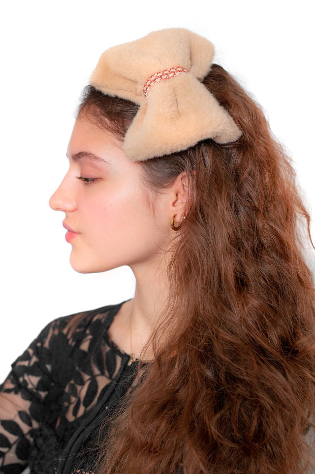 The Priela Bow in Faux Fur