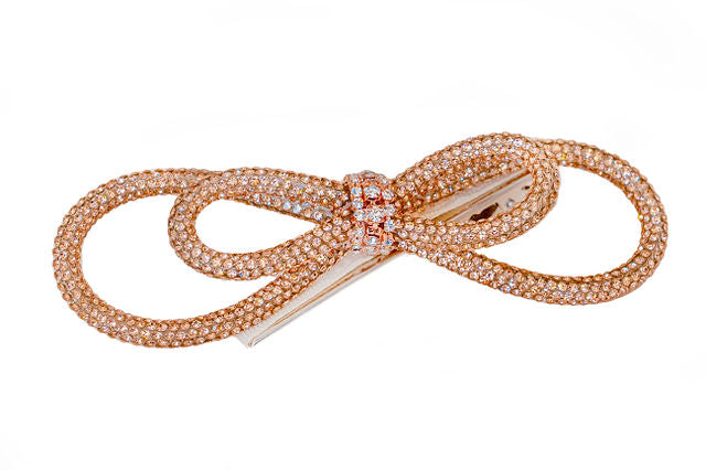 The Ester Crystal Rope Bow Clip