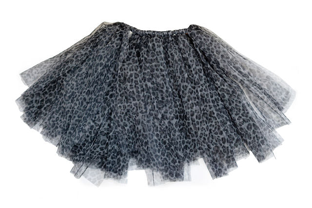 The Odette Tutu Skirt in Grey Leopard Print